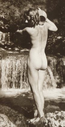 vintage bathing outdoors