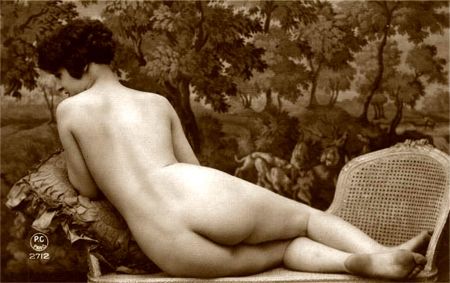 vintage nude reclining